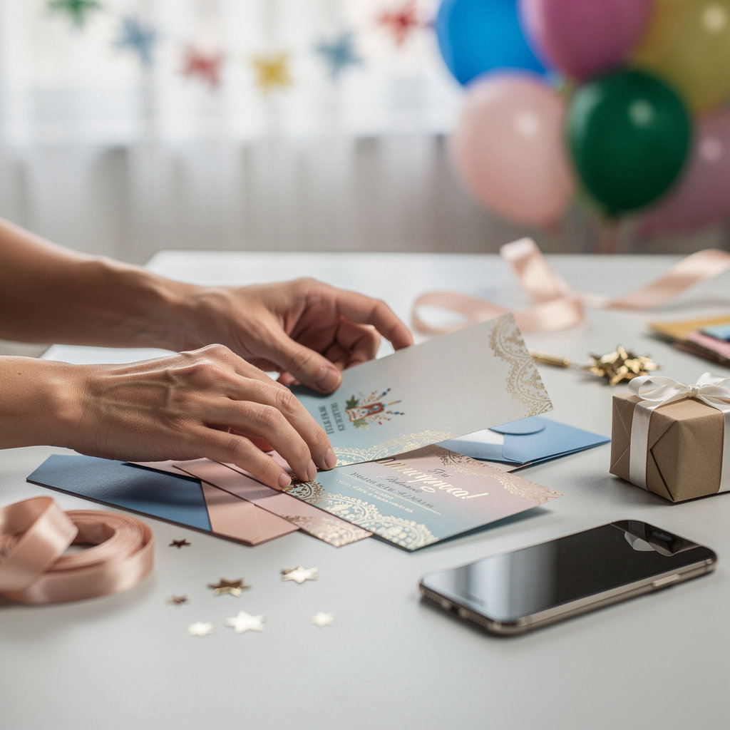 Birthday Invitation portfolio designs showcasing occasion-specific invitation styles for kids, adults, milestone, family, and themed celebrations